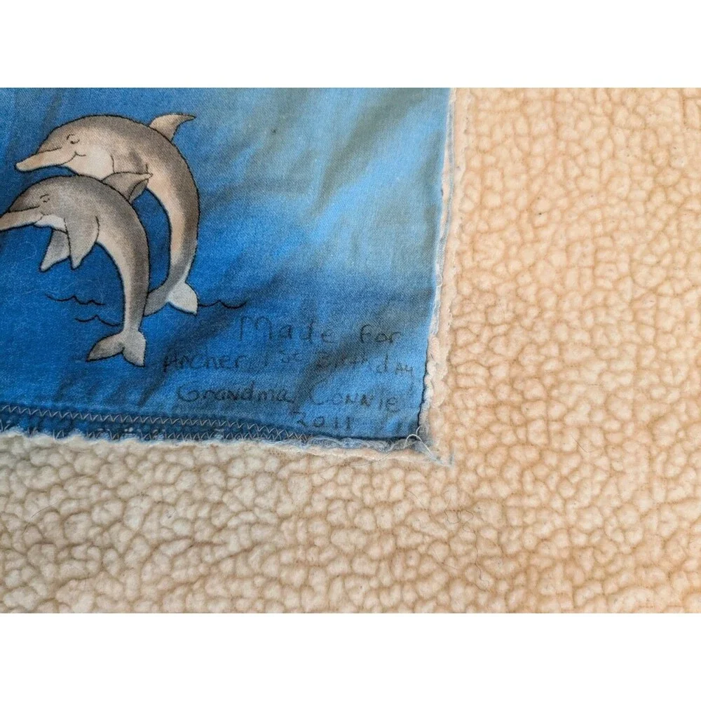Handmade USA United States of America Fabric Map Baby Blanket Play Mat 44x33‎